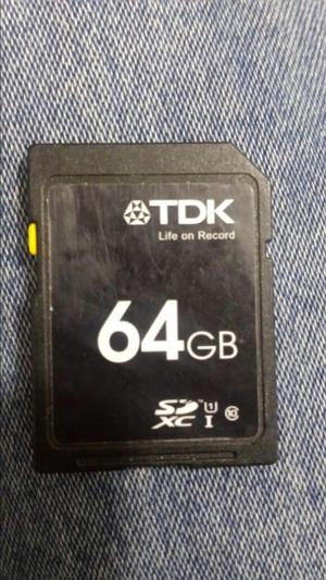 VENDO MEMORIA SD TDK 64GB SDXC CLASE 10