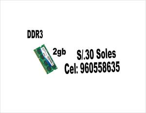 Vendo memoria ram DDR3 de 2GB para LAPTOP