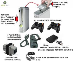 Xbox 360 Rgh 750gb 50juegosmandos