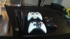 Xbox360 Slim 250gb (rgh)+3 Mandos Con Más De 12 Juegos