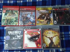 Juegos PS3 God of War Uncharted 2 y 3 MGS V