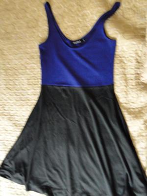 Vestido azul con negro Talla S Malabar