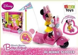 Minnie Mouse Con Scooter Moto A Control Remoto Nuevo