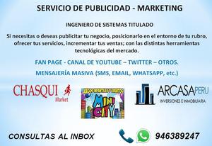 SERVICIO DE PUBLICIDAD MARKETING MASIVO