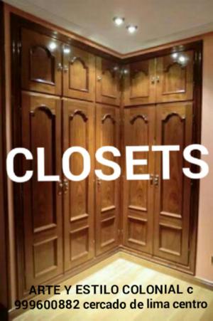 Closets. Modernos Y Clasicos