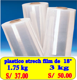 PLASTICO STRECH FILM rollo de 1.75 kg cristalino semi