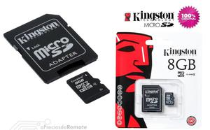 SOLO HOY Memorias Micro Sd 8 Gb Kingston Para celeulares