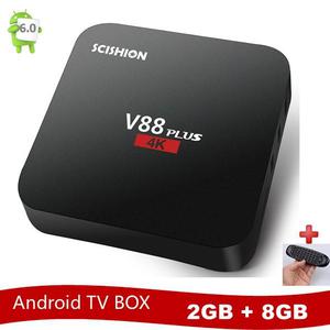 Tv Box V88 Plus Quadcore 2gb8gb Android 6.0 Bluetooth