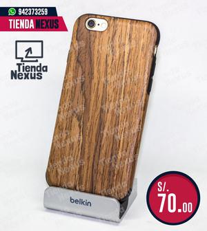 Funda Tpu case duro para iPhone 6 / 6s acabado en madera