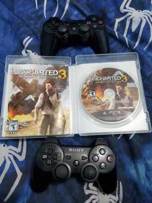 Mandos Para Ps3 Usados + Juego Uncharted 3 Original