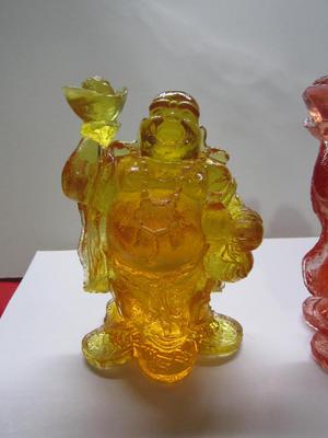 escultura de buda de cristal feng shui
