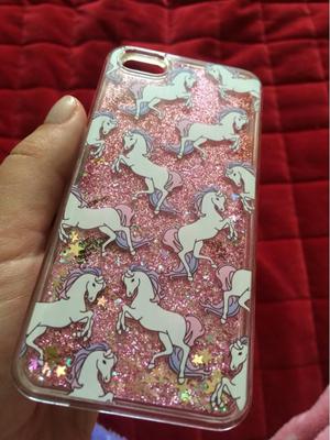 Funda Case Glitter Interior Liquido Unicornio Iphone 4/4s/