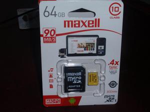 Tarjeta Micro Sd Maxell 64gb Class 10