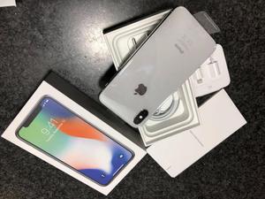 iphoneX color plata con reloj