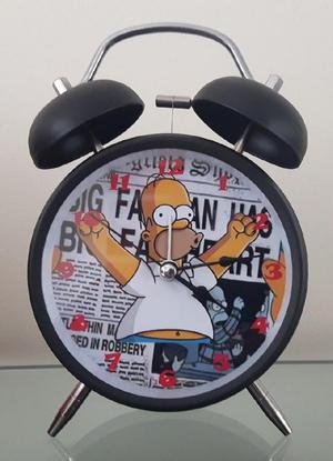 Reloj Despertador Est. Vintage Homero Simpson Brazos