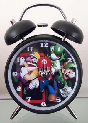 Reloj Despertador Estilo Vintage Mario Bros De Mesa Alarma