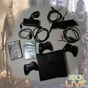 Xbox Live (kinect) + 2 Juegos + 3 Mandos S/350