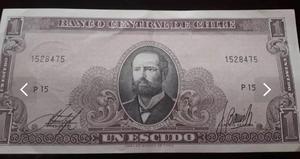 Billete Chileno Un Escudo banco Central De Chile