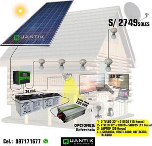 Panel Solar 300 Watts, sistema Completo 2bateríasinversor