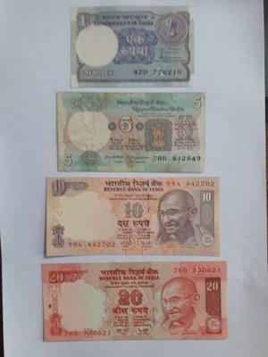 Billetes India:  Y 20 Rupias - Ghandy.