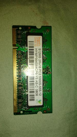 Memoria de Laptop Pc2 de 512 Mb.