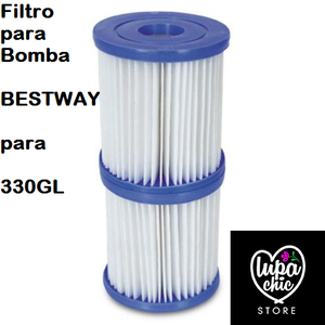 Cartucho Para Filtros 8 X 9 Cm Azul / Blanco Bestway 330gl