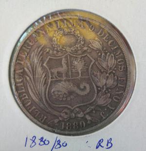 MONEDA UN SOL  YJ. 8 ENCIMA DEL 8.