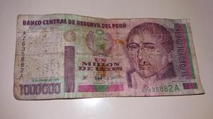 Remato Billete de 1 millon de intis de 