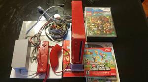 Nintendo Wii Rojo Conmemorativo Chipiado + 13 Juegos
