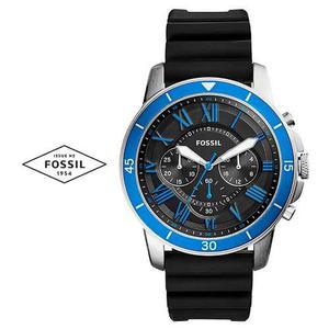 Reloj Fossil Acero Casual Silicona Azul Original Fs