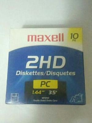 10 Diskets 2hd Marca Maxell De 1.44 Mb