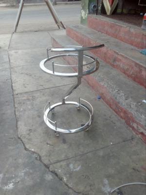 Carrito para Botellas Y Copas Acero Inox