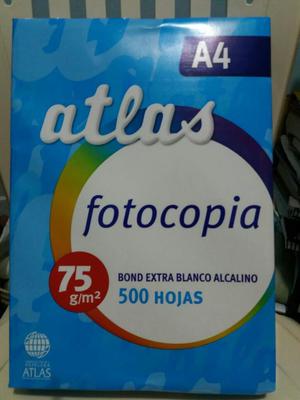 Hojas Bond Atlas A4 75gr