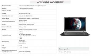 Laptop Lenovo IdeaPad 100, INTEL Celeron N Ghz, 4
