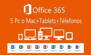 Licencia Office 365 para 5 Pc O Mac