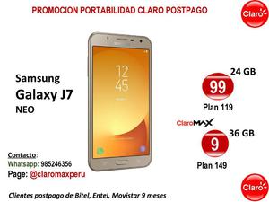 Samsung Galaxy J7 Neo Promoción portabilidad postpago de