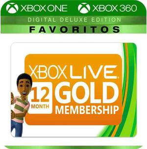 Xbox Live 12 Xbox One 360 Meses Oferta