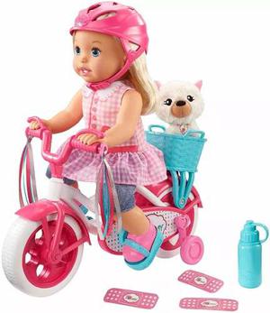 Little Mommy Muñeca Paseo En Bicicleta Incluye Mascota