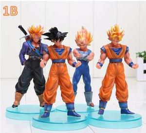Muñecos Dragon Ball Coleccion Super Saiyas Set De 4 Goku