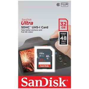 Memoria Sandisk 32gb Sd Ultra Clase 10 Sdhc Uhs-i 40mbs