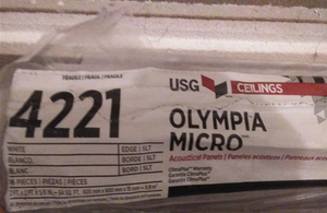 Vendo piezas de Baldosa para cielo raso Olympia micro USG