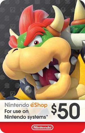 Nintendo Eshop Card - 50 - Dolares - Manvicio Store - !!!