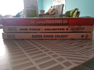 Juegos Wii, Wiiu: New Super Mario, Mario Galaxy, One Piece