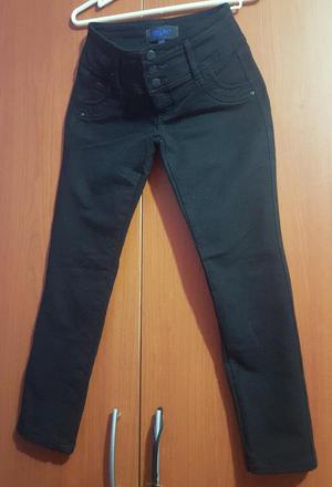 Pantalon Negro Algodon Strech Talla 26