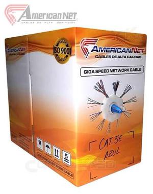 Cable De Red Utp Cat. 5e America Net En Caja De 305 M. Azul