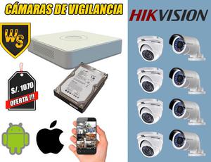 Kit completo de 8 cámaras de seguridad y vigilancia