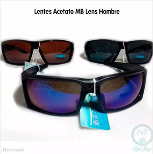 Lentes De Sol Acetato Mb Lens Hombre Incluye Estuche Y