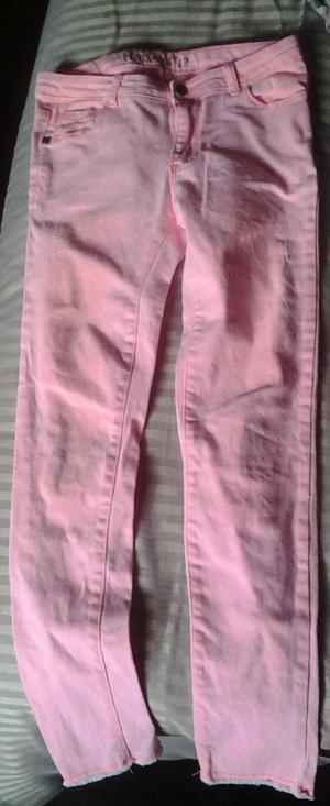 Pantalon Harvest talla 12 jean rosado neon