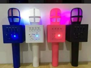 Microfono Inalambrico Bluethooh Karaoke Con Luces