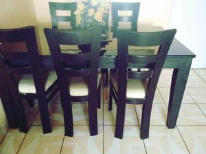 Mesa comedor de manera con 6 sillas